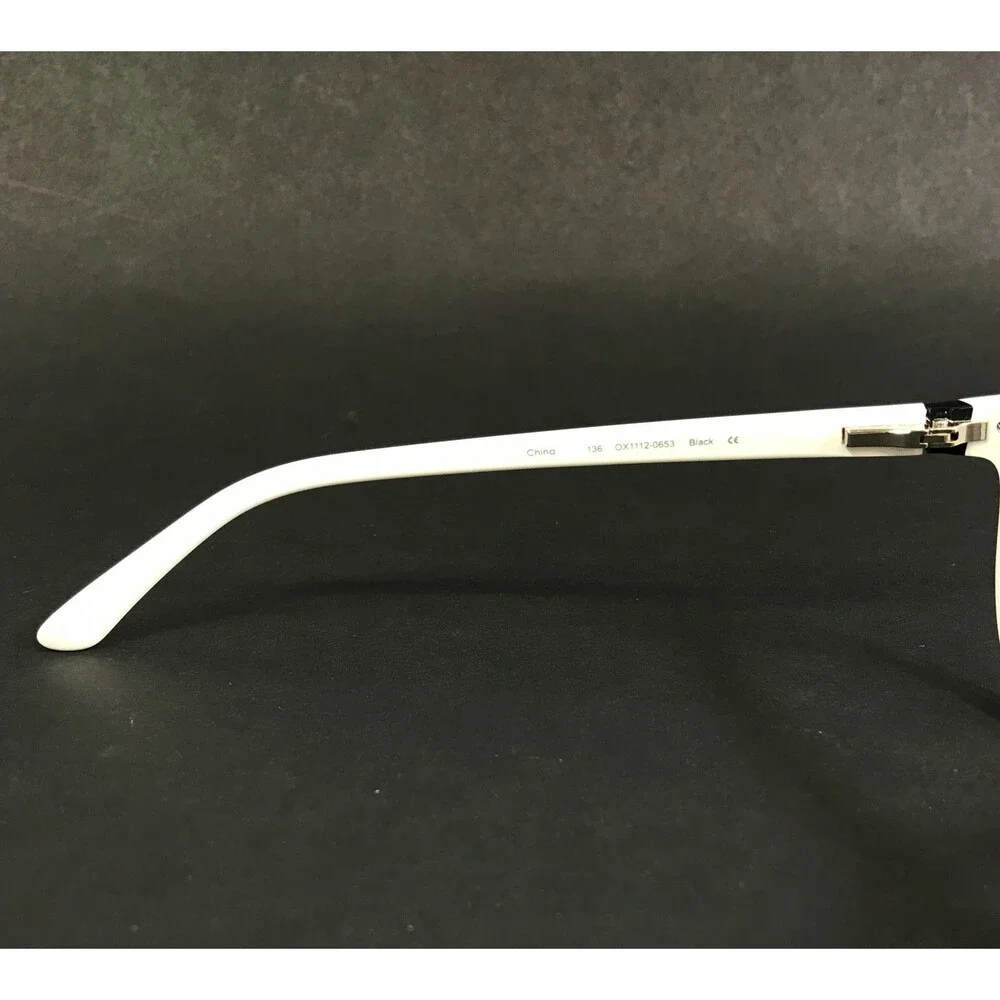 Oakley Eyeglasses Frames Stand Out OX1112-0653 Black White Cat Eye 53-17-136